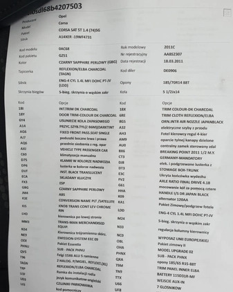 Opel Corsa cena 19999 przebieg: 167000, rok produkcji 2011 z Kleszczele małe 232